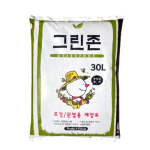 농사친구 그린존 30리터 원예용 배양토 상토 화훼 분갈이흙 대용량 육묘 고추 배추 다육이 제라늄 블루베리