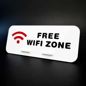 루리앤메리 매장안내판 49 FRE E WIFI ZONE 데스크안내판 와이파이비번 안내표지판