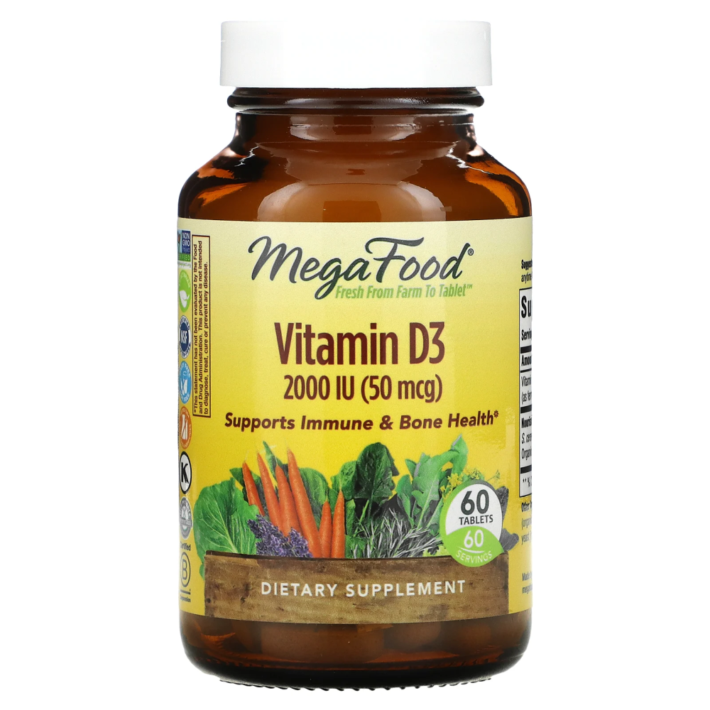 <b>메가푸드 비타민D</b>3 2000IU 50mcg 60정