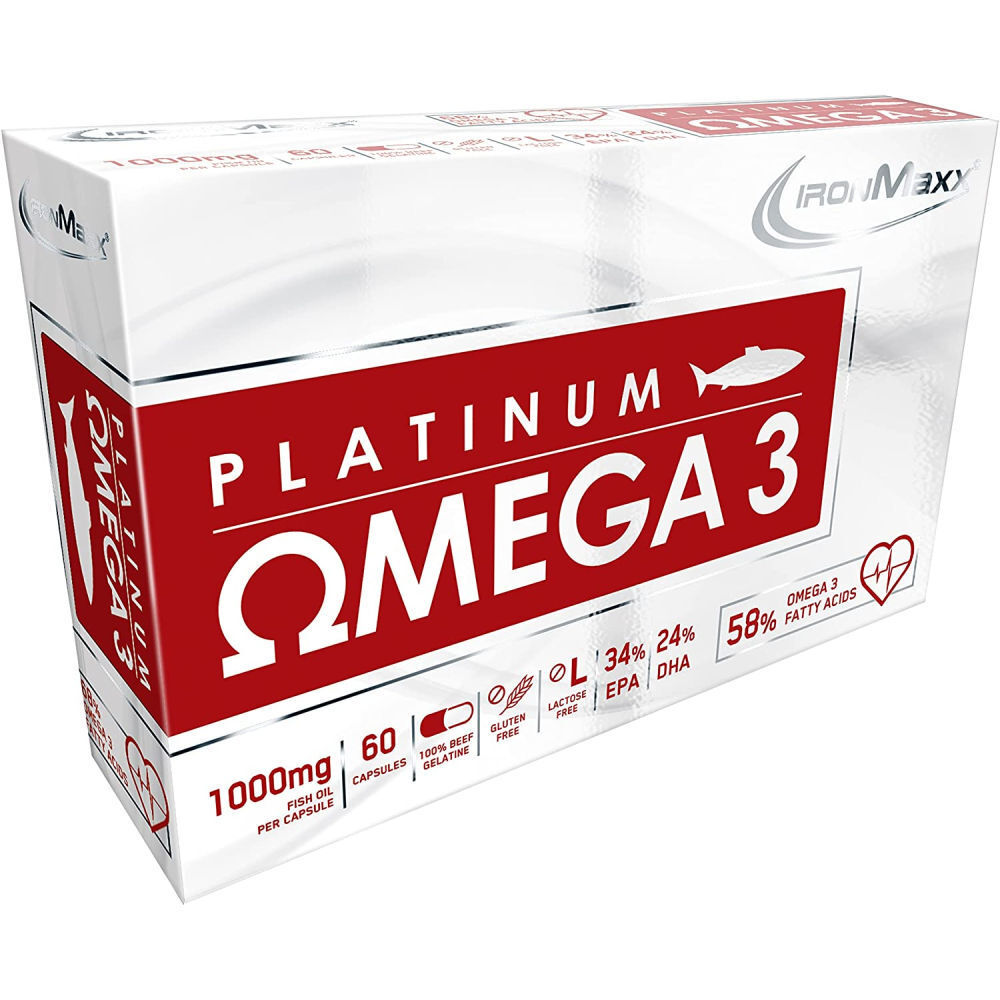<b>아이언맥스</b> 플래티넘 <b>오메가3</b> 1000mg 60정 3팩 IronMaxx