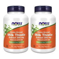 나우푸드 밀크씨슬 300mg 200캡슐 x 2병 실리마린 Now Milk Thistle