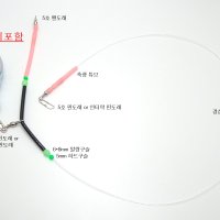 [10개 세트] L형 천칭채비 1단 2단 가지채비 2클립 감성돔 도다리 농어 원투채비천평