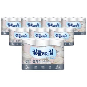 잘풀리는집 클래식 도톰한 3겹 6롤 8팩 화장지 휴지 미래생활