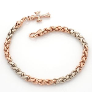 14k 십자가 체인팔찌 18k 꽈베기 로자리오