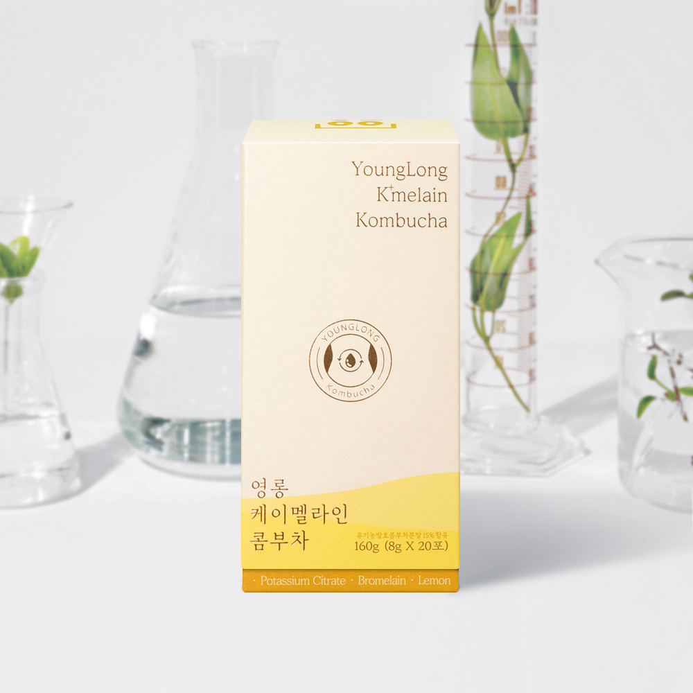 영롱 케이멜라인 콤부차 [칼륨 <b>포타슘</b>] 브로멜라인 파인효소 구연산 20포, 1개