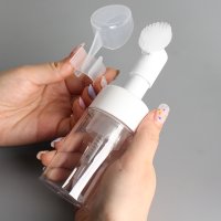 세안 클렌징 버블 용기 80ml 실리콘 브러쉬 솔 거품 공병