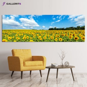 풍수지리 그림 해바라기 액자 P062-13 푸른하늘해바라기중형