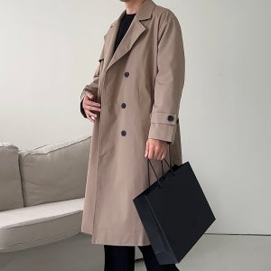 남자트렌치코트 오버핏 봄 가을 남자코트