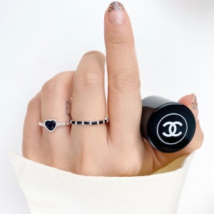 실버925 문스톤 하트 원석반지 오닉스반지