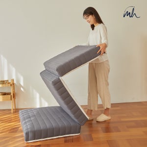 몽스홈 바닥 토퍼 단단한 3단 접이식 매트리스