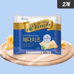 [냉장] 드빈치 자연방목 체다 슬라이스 치즈 170g X 2입