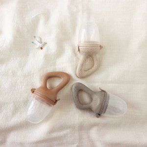 [안녕포니] 영아용 유아용 과즙망 이유식 과일망 과일쪽쪽이 실리콘큐브 아기용품