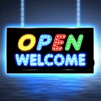 영업중 간판 LED 오픈사인 OPEN 전광판 부동산 카페 식당 개업선물 음식점 미니 창문