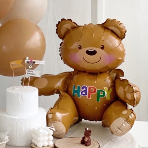 풀문랜드 스탠드 곰돌이 대형 호일풍선 [생일풍선 풍선 생일파티 셀프파티 포토존]