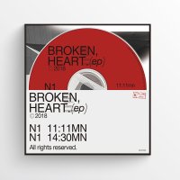 [50] 애시드로우 정사각형액자 BROKEN HEART [500x500mm Size]