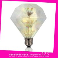 카페분위기 조명 FOCUS LED D95 2W 눈꽃 에디슨 전구