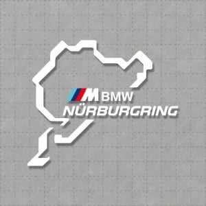 뉘르부르크링 BMW nurburgring 스티커 로고 데칼 흰색 15cm x 12.5cm