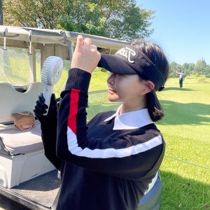 여성 골프 니트 가슴 골지 골프복 필드룩 ver BK