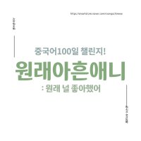 [중국어 스터디]원래아흔애니 챌린지 100 (중국드라마 대본 온라인 학습지) 3개월 전과정