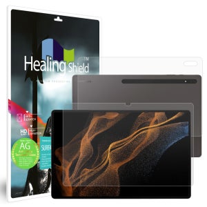 [세트]갤럭시탭시리즈 저반사 강화유리 액정 무광후면(각1매) 갤럭시 탭 S8 Ultra, 1매입