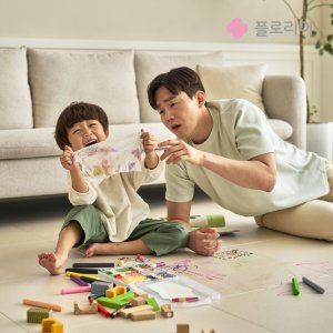 [리퍼브] 유아 층간소음매트 아기 TPU 거실 시공 안심 매트 50x50x2.3cm 센터