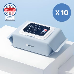 아임클린 비데 물티슈 비데티슈 변기용 100매, 10개