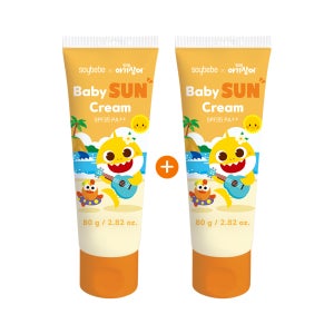 [1+1] 소이베베X핑크퐁 아기상어 베이비 워셔블 선크림 80g (SPF35++)