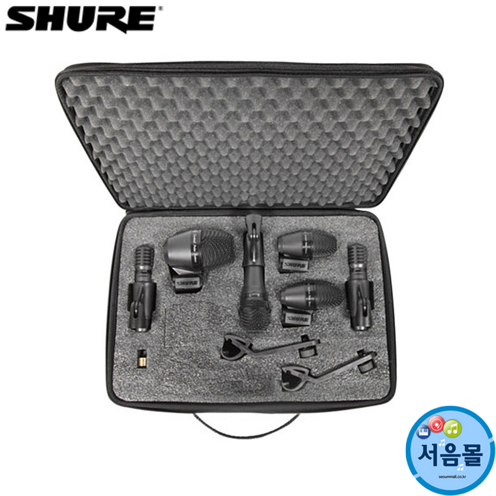 Shure 슈어 드럼마이크 세트 PGADRUMKIT6 악기용마이크 케이스포함