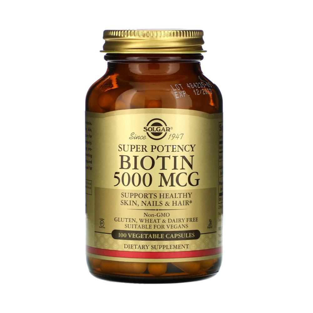 솔가 비오틴 5,000 mcg 100 베지 캡슐 Solgar Biotin 바이오틴