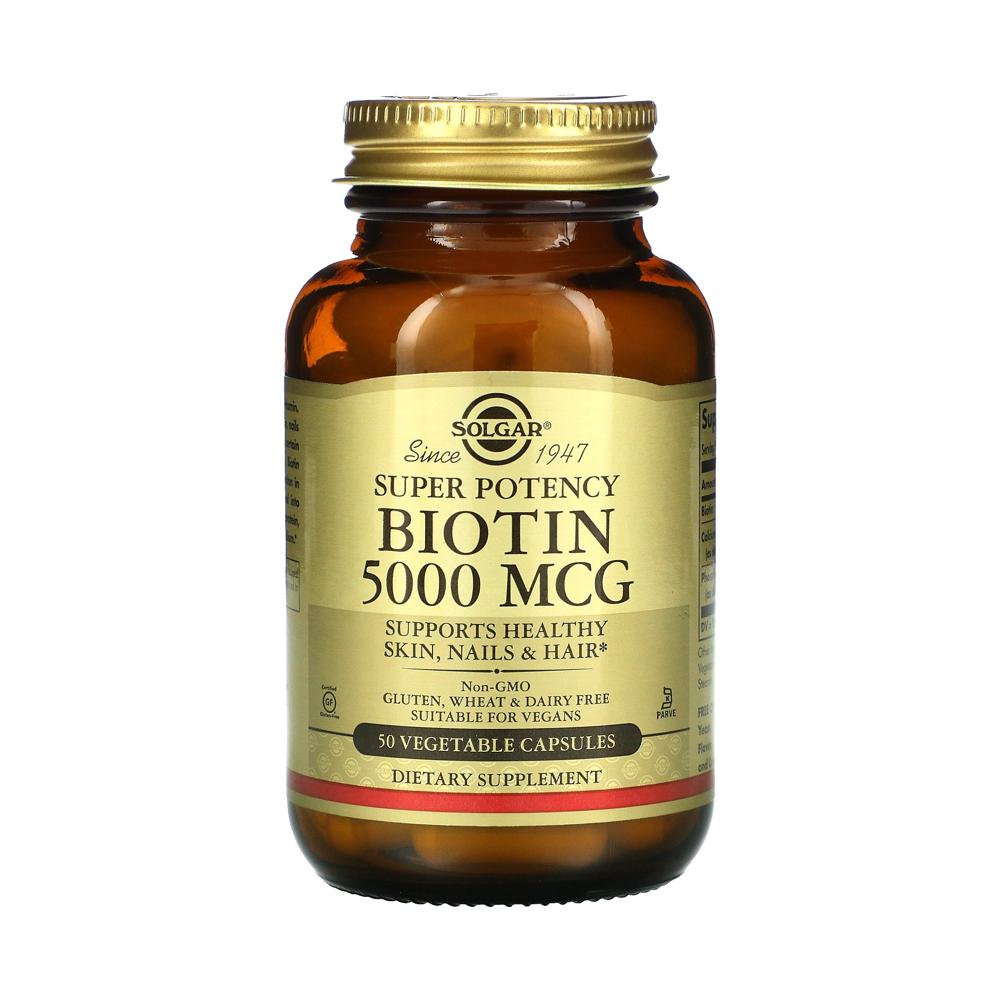 솔가 비오틴 5,000mcg 50 베지 캡슐 Solgar Biotin 바이오틴
