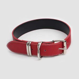 반자네 튼튼 강아지 목줄 소형견 중형견 대형견 빨강 봉재고리 무지 S사이즈
