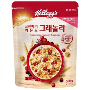 켈로그 크랜베리 아몬드 그래놀라 시리얼 500g