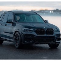 BMW G01 X3 블랙 프론트 립 바디킷 에어댐 에어로파츠