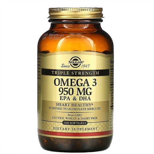 솔가 <b>오메가3 950 mg</b> EPA DHA 100 소프트젤
