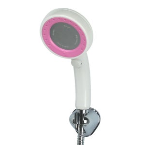 뱅뱅이 샤워기헤드 핑크 360도회전 수압상승 스탑버튼