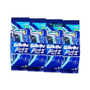 질레트 블루2 플러스 일회용 면도기 5p 4개