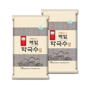 봉평촌 국내산 메밀로 만든 면 냉모밀 소바 메밀막국수(중면)1.2kg 2개