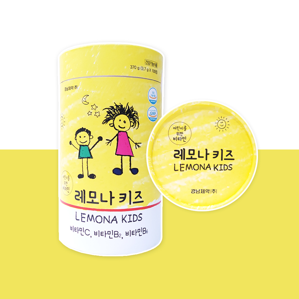 경남제약 레모나키즈 3.7g X 100정 츄어블 <b>어린이비타민C</b>