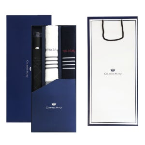 송월타올 포라인 2단다이아라인 방풍 튼튼한 우산 수건 세트 3p