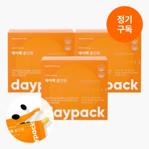 [정기구독] 데이팩 올인원 한포영양제 유산균 오메가3 30포, 3개