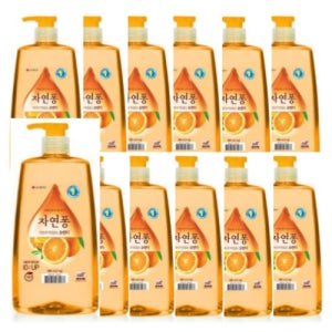 LG생활건강 자연퐁 오렌지 980mL 1박스(12개입)
