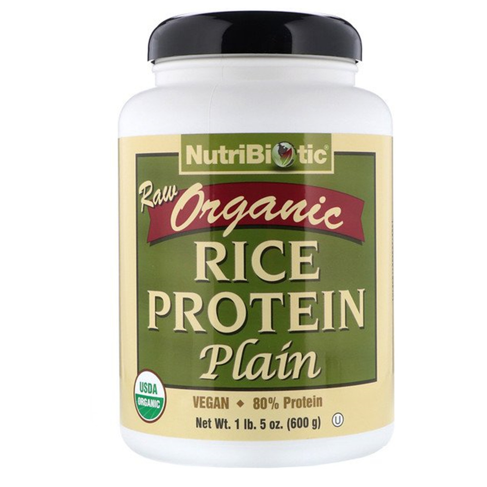 <b>뉴트리바이오틱</b> 로우 오가닉 라이스 프로틴 플레인 1 lb 5 oz 600 g