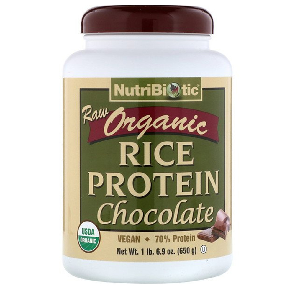 <b>뉴트리바이오틱</b> 로우 오가닉 라이스 프로틴 초콜렛 1 lb 6.9 oz 650 g