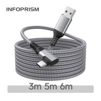 INFOPRISM / USB 3.1 C타입 데이터 VR Link 고속충전 롱케이블 3m 5m 6m 90도 L형