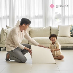플로리아 셀프 시공 TPU 층간소음 매트 아기 놀이방 거실 구름 500x500x25센터
