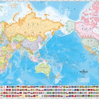 어린이 성인 전 세계 국기 수도 우크라이나 러시아 중앙 아시아 유럽 백 지도 보기