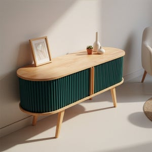 다올퍼니 템바보드 원목 티비다이 높은 TV 거실장 1200