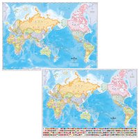 커스텀 세계지도 코팅 - 어린이 여행지도 대형 세계전도