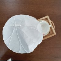 [백아이보리][천아트][손자수]원형 연잎 다포 2