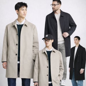 STCO 남자 간절기 봄 코트 맥코트 롱코트 세미오버핏 출근 데일리 아우터